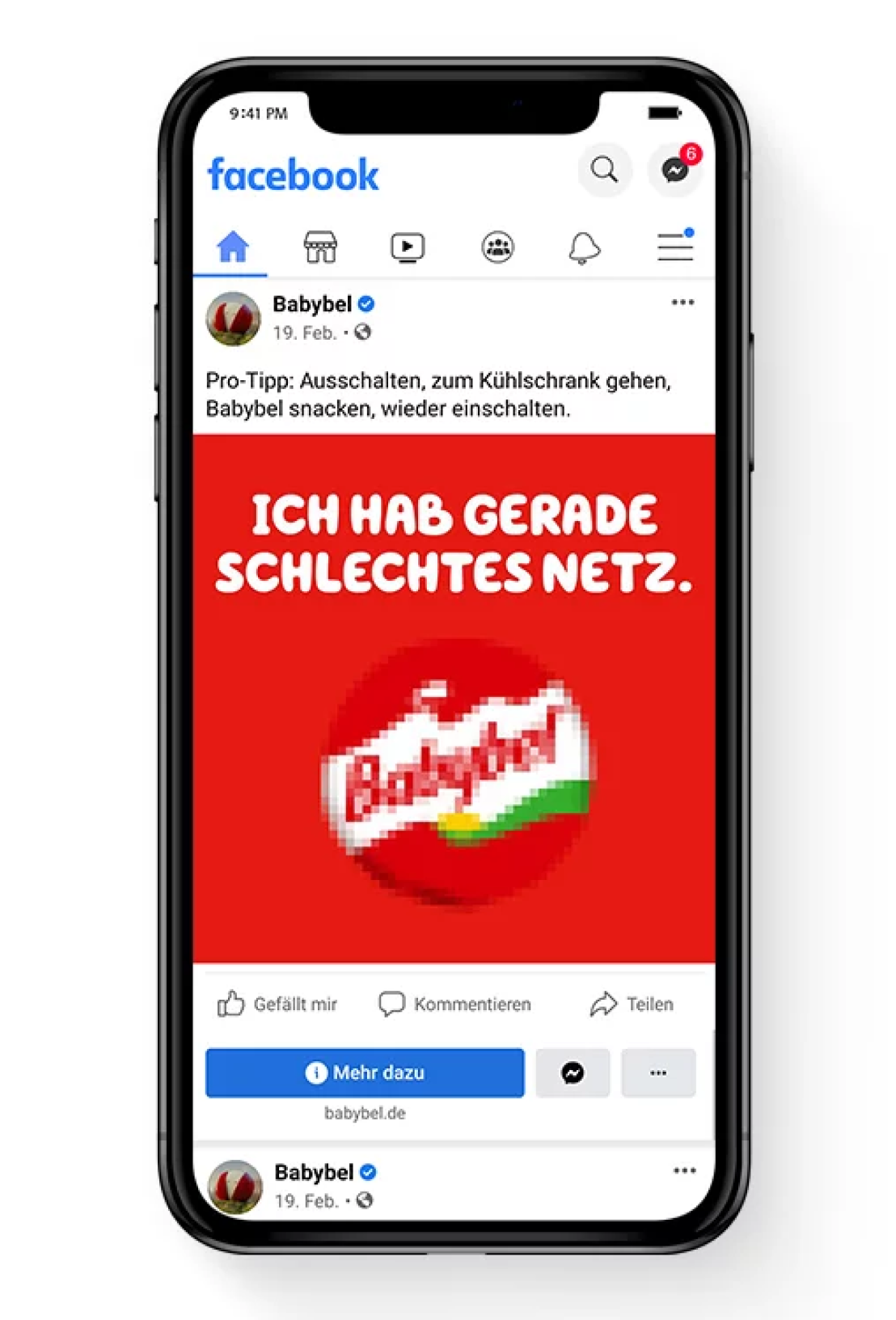 Screenshot von dem BabyBell Instagram Profil